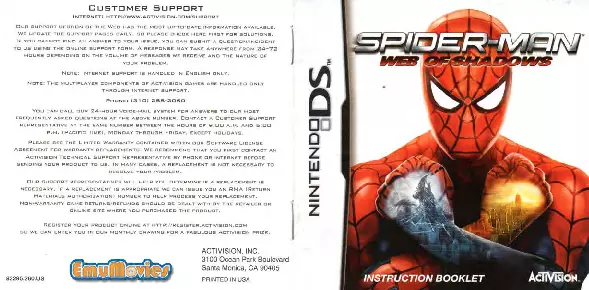 manual for Spider-Man - Web of Shadows